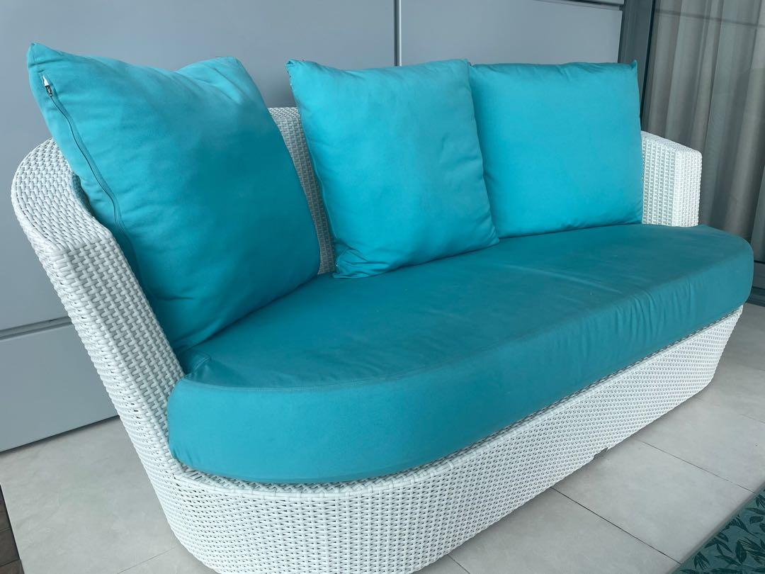 Luxury rattan sofa, Furniture & Home Living, Outdoor Furniture on Carousell