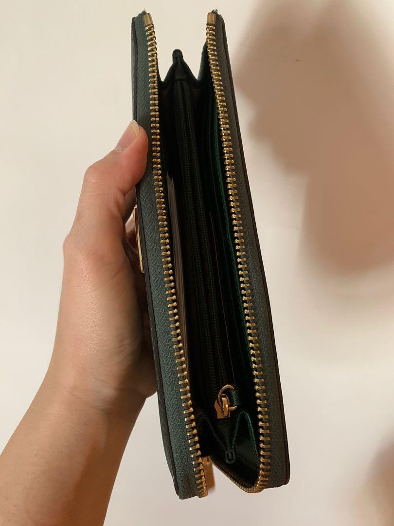 Michael kors dark green purse discount