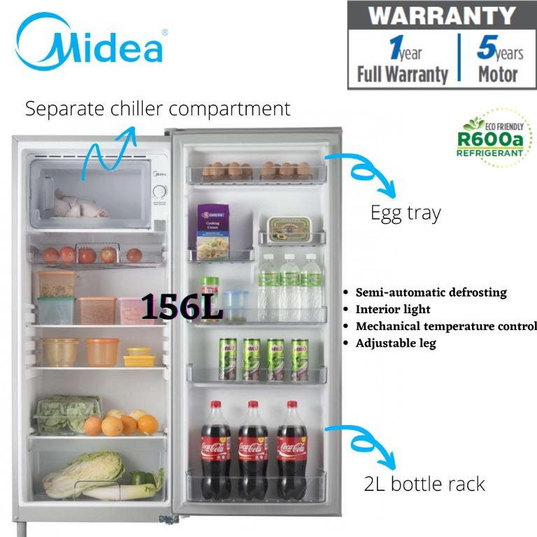 Midea Single Door Fridge Refrigerator 156l Ms 196 Kitchen Appliances On Carousell