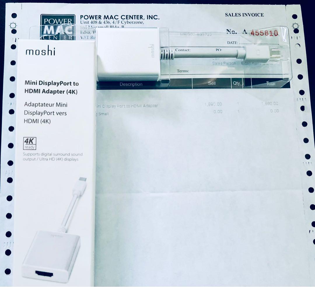 Moshi HDMI Adapter (Category: Cables & Adaptors) located in Pasig City. Submitted by marie.8 (Listing ID 1119127876, Image 1). Description: Moshi HDMI Adapter For MacBook 2010-2017 model RFS: Sold my MacBook and forgot to include this COD within Metro Manila.