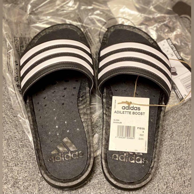 NEW ADIDAS Adilette Boost Slides UK 8 Men s Fashion Footwear Flipflops and Slides on Carousell
