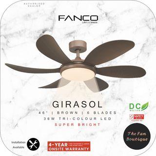 [NEW] Fanco Girasol 46" DC Motor Ceiling Fan with Extremely Bright 36W LED and Remote Control