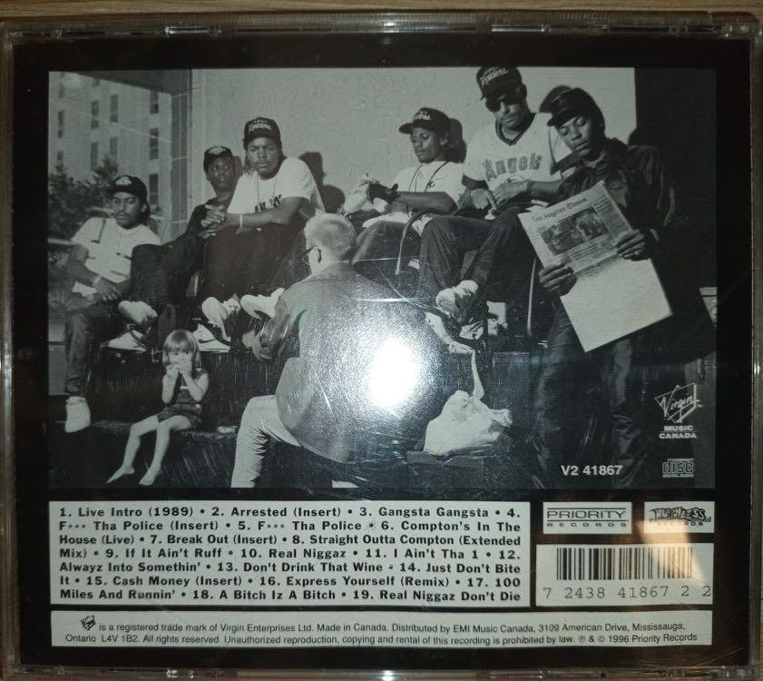 N.W.A Greatest Hits Dr.Dre Ice Cube Easy E CD, 興趣及遊戲, 音樂