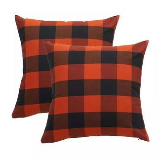 plaid cushion covers