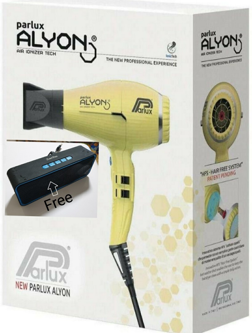 Parlux Alyon Light Air Ionizer Hair Dryer, Yellow 0.43kg, Beauty & Personal  Care, Hair on Carousell