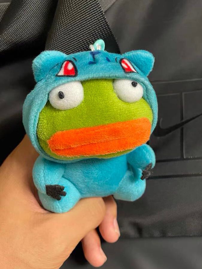 Pepe frog X Pokémon Plushie keychain preorder, Hobbies & Toys, Toys & Games on Carousell