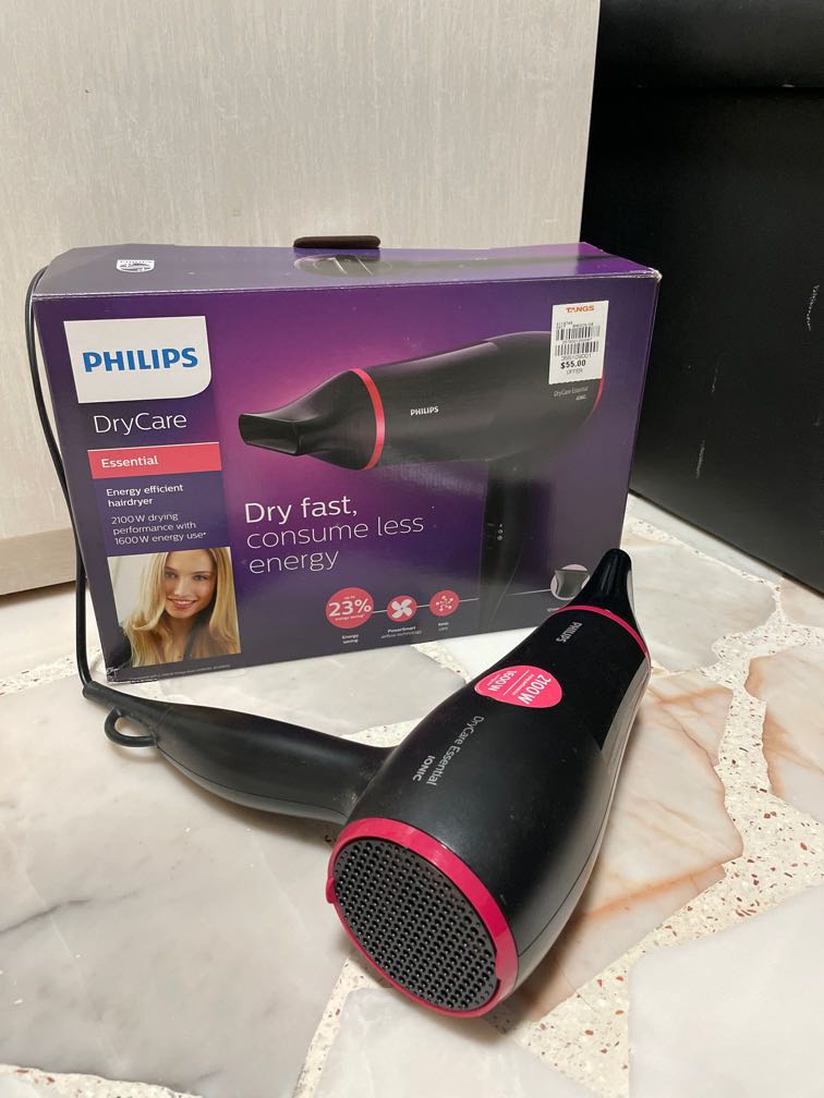 Philips Drycare Essential Ionic Hairdryer, Beauty & Personal Care, Hair ...