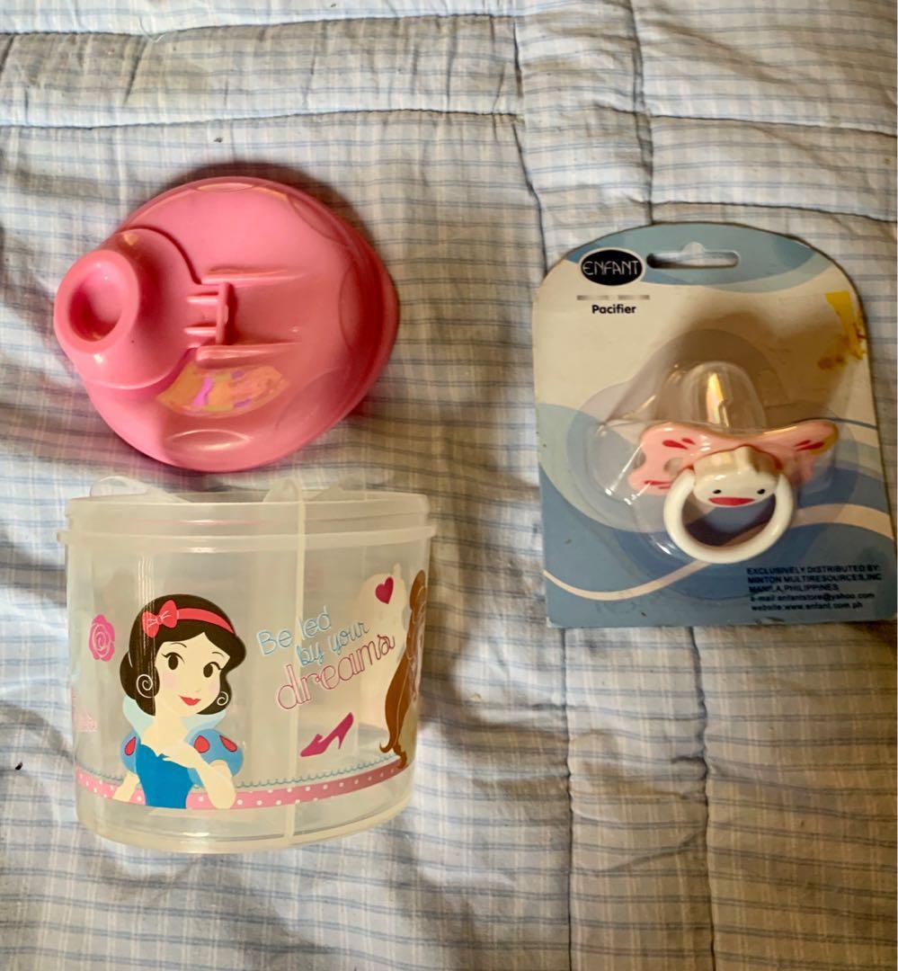 Powder Milk Container and Enfant Pacifier, Babies & Kids, Nursing