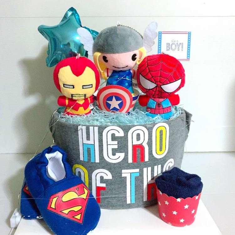 Superheroes Diaper Cake, Babies Kids, Bathing Changing