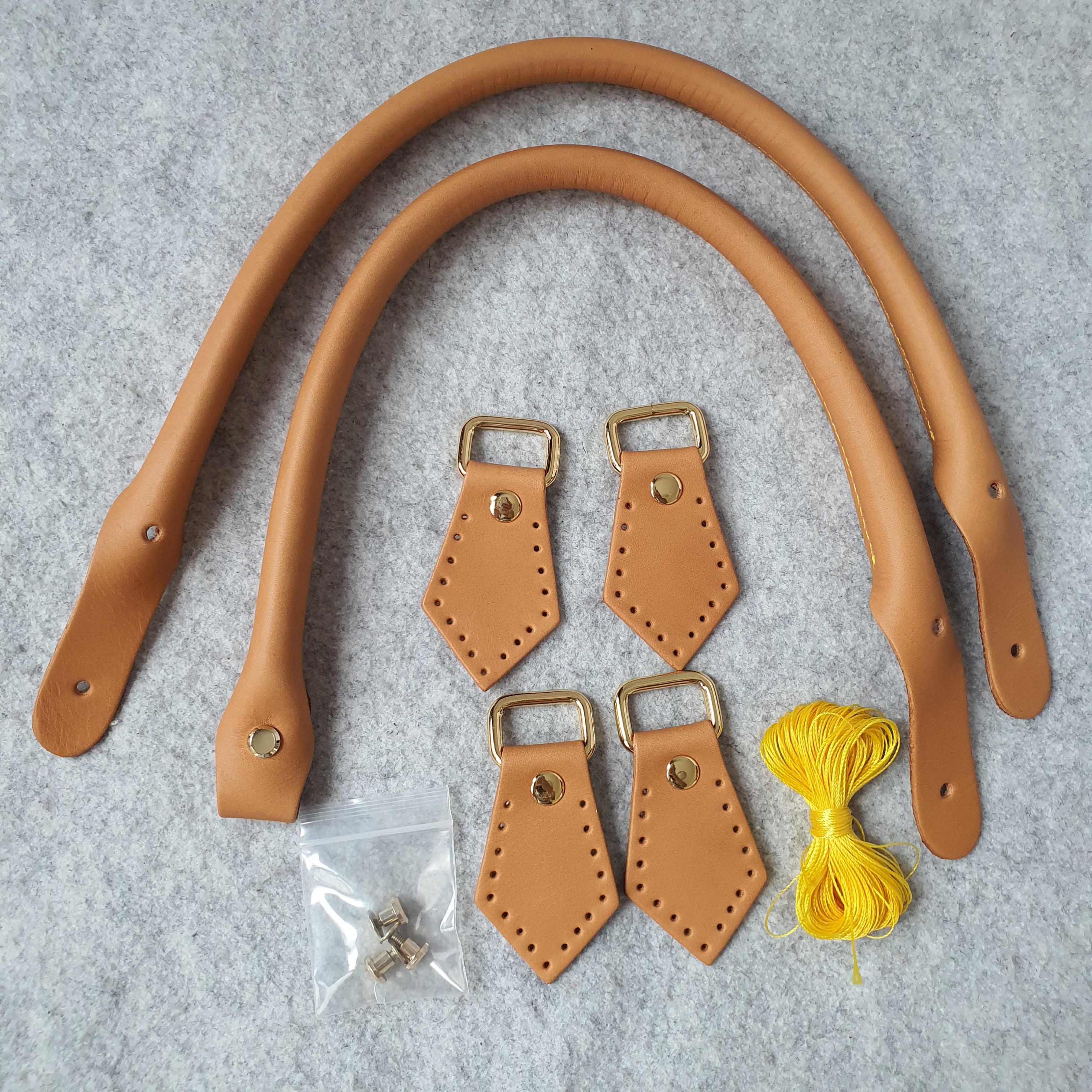Ready Stock Lv replacement Real calf leather bag handle strap wrist strap 40cm