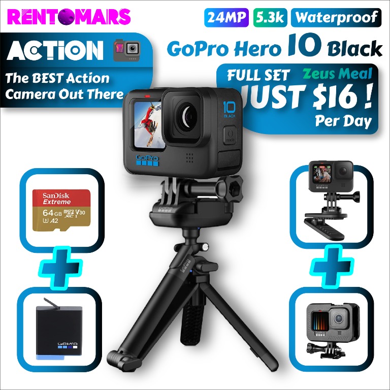 [Rent] GoPro Hero 10 Zeus Meal Rental, Photography, Video Cameras on ...