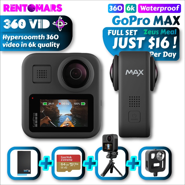 [Rent] GoPro Max 360 Camera Zeus Meal Rental, Photography, Video ...