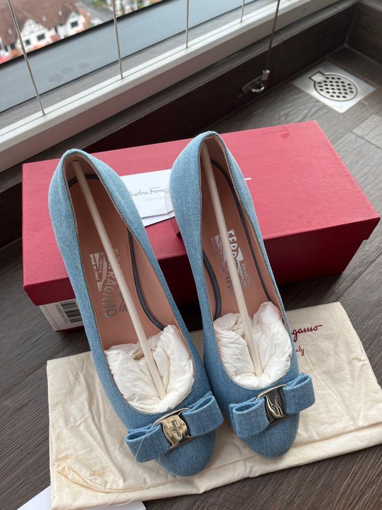 Ferragamo on sale denim shoes