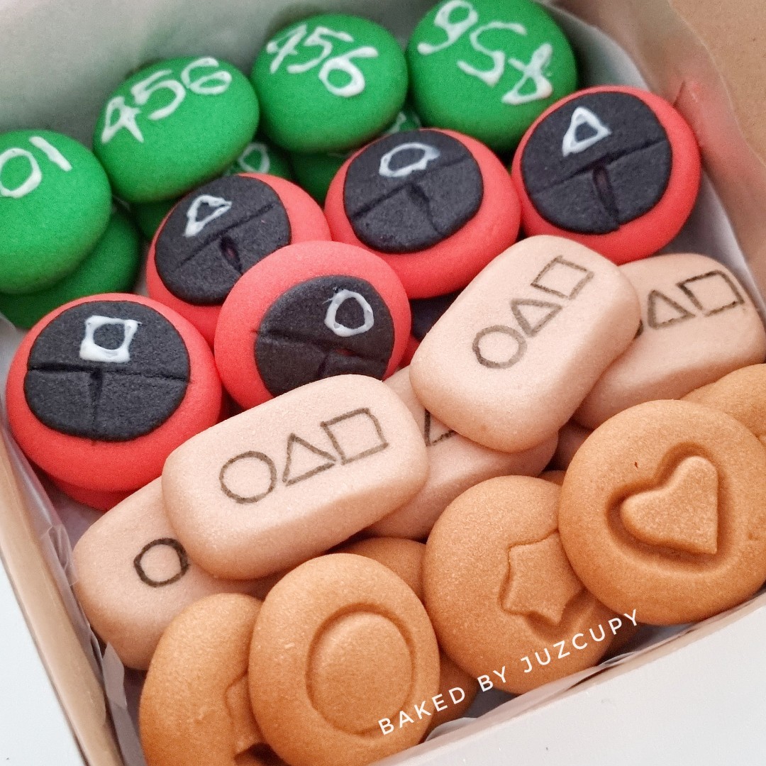 Squid game butter cookies, Food & Drinks, Homemade Bakes on Carousell