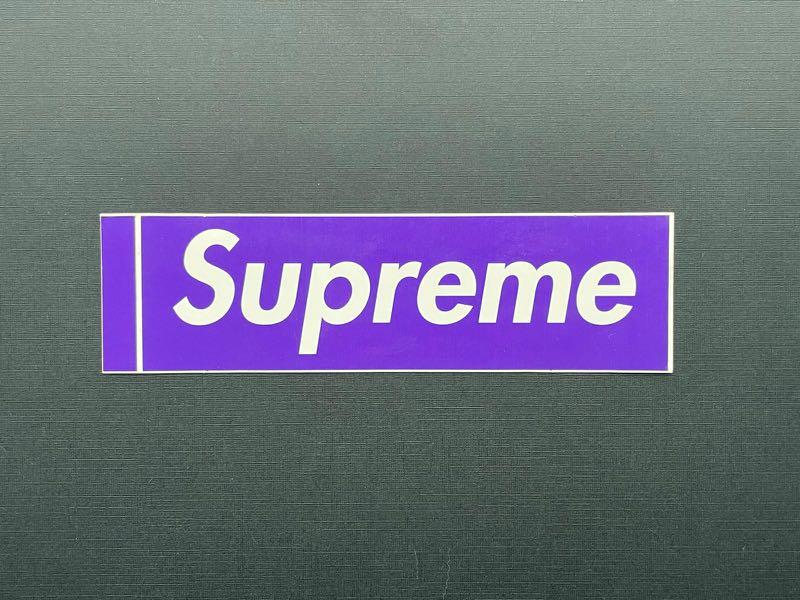 Supreme Three 6 Mafia Purple Box Logo Sticker, 名牌, 飾物及配件