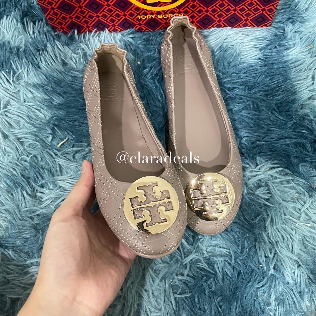 Tory burch shop quilted minnie flat