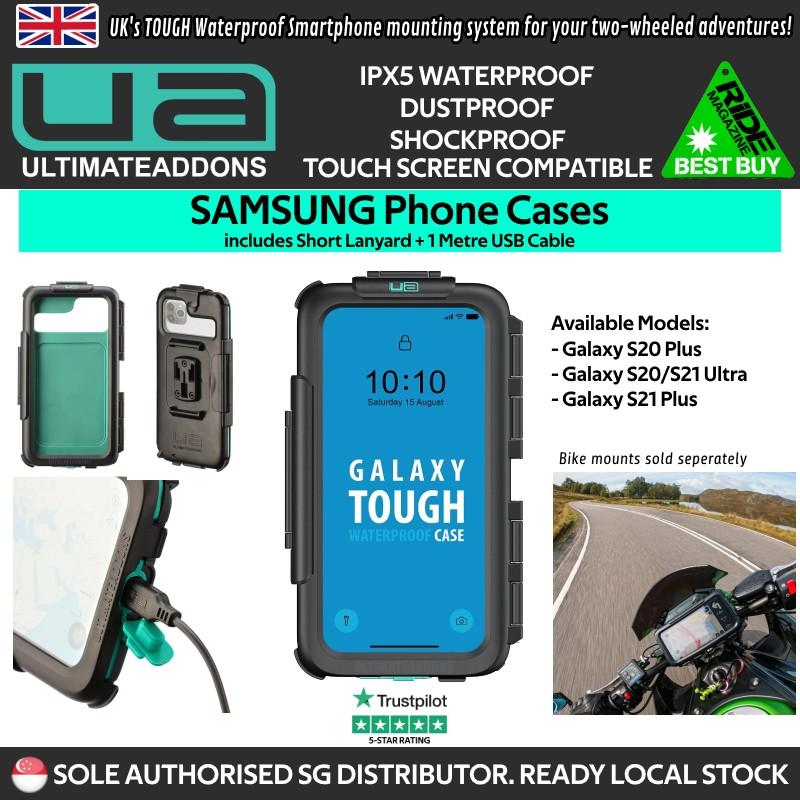 Case Only Ultimateaddons Tough IPX5 Waterproof Motorcycle Mount Case Samsung Galaxy S20 Plus