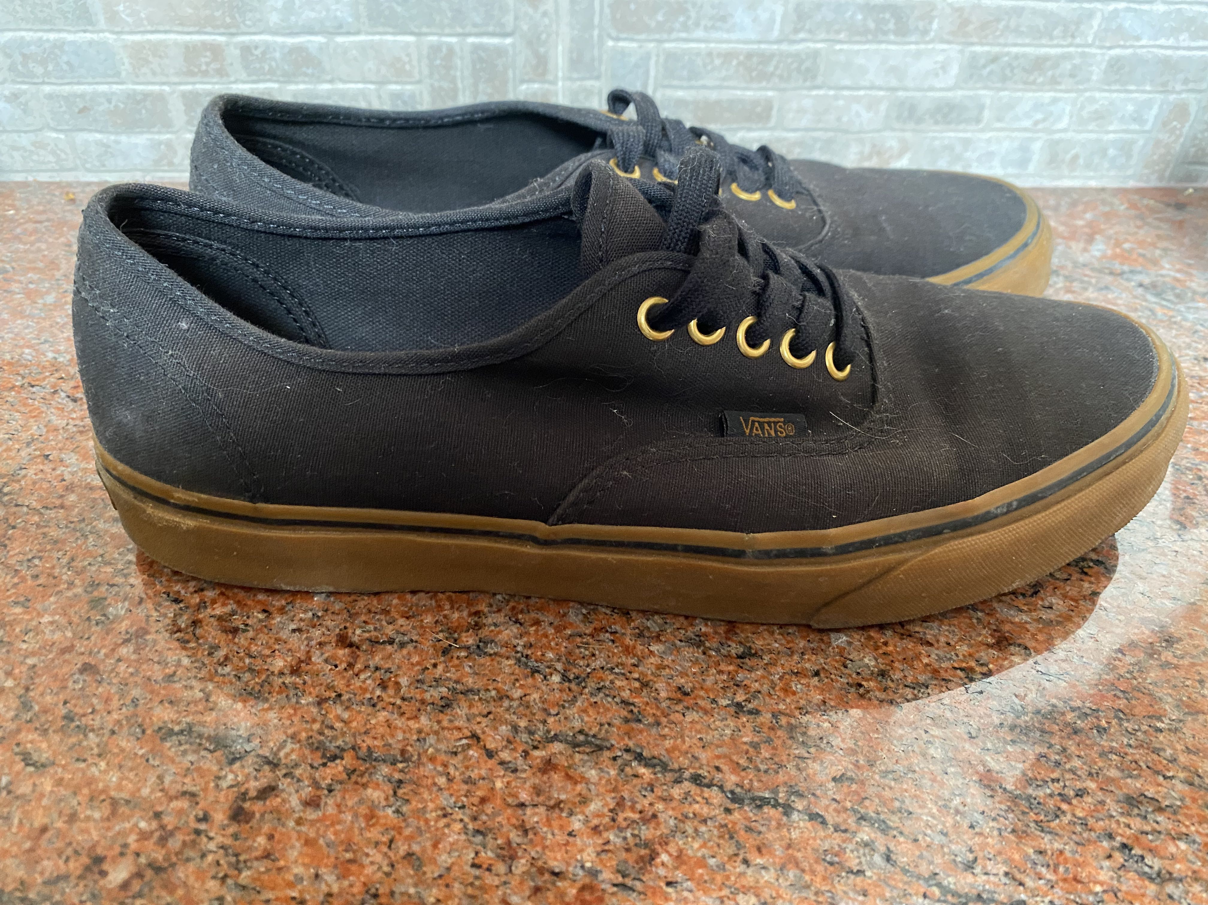 vans era gum black and gold Men s Fashion Footwear Sneakers on Carousell