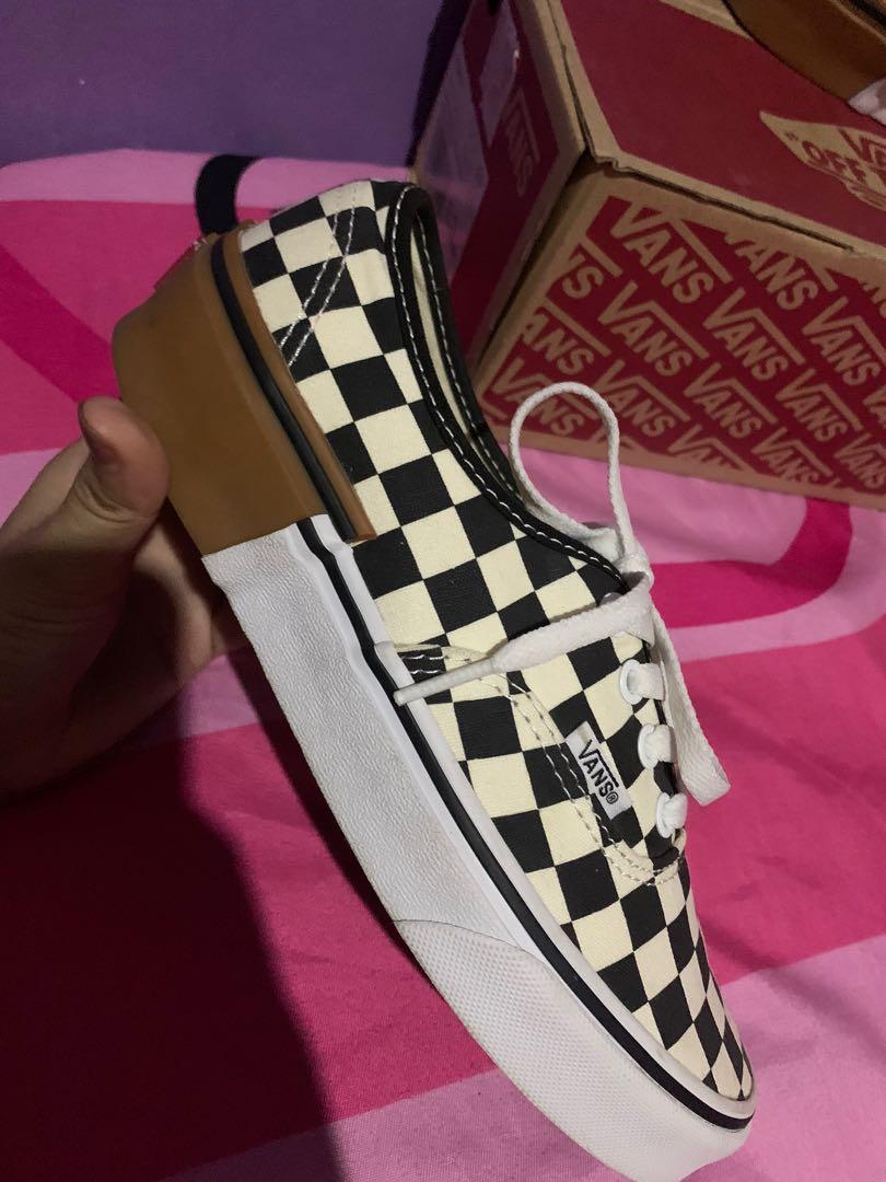 Vans authentic 2024 checkerboard gum block