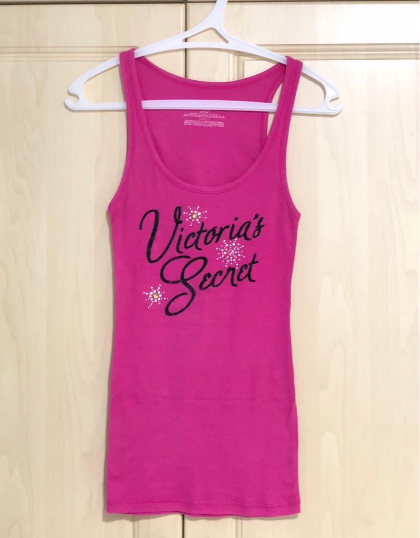 Victoria Secret Tank Top - Pink/ Black, US XS, Women's Fashion, Tops,  Sleeveless on Carousell