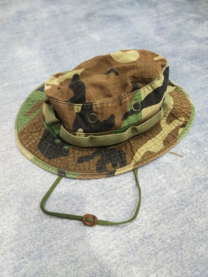 Vintage Boonie Hat Woodland Camo Tru 