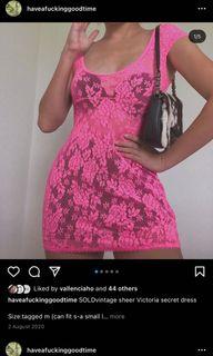 vintage y2k lace dress and top