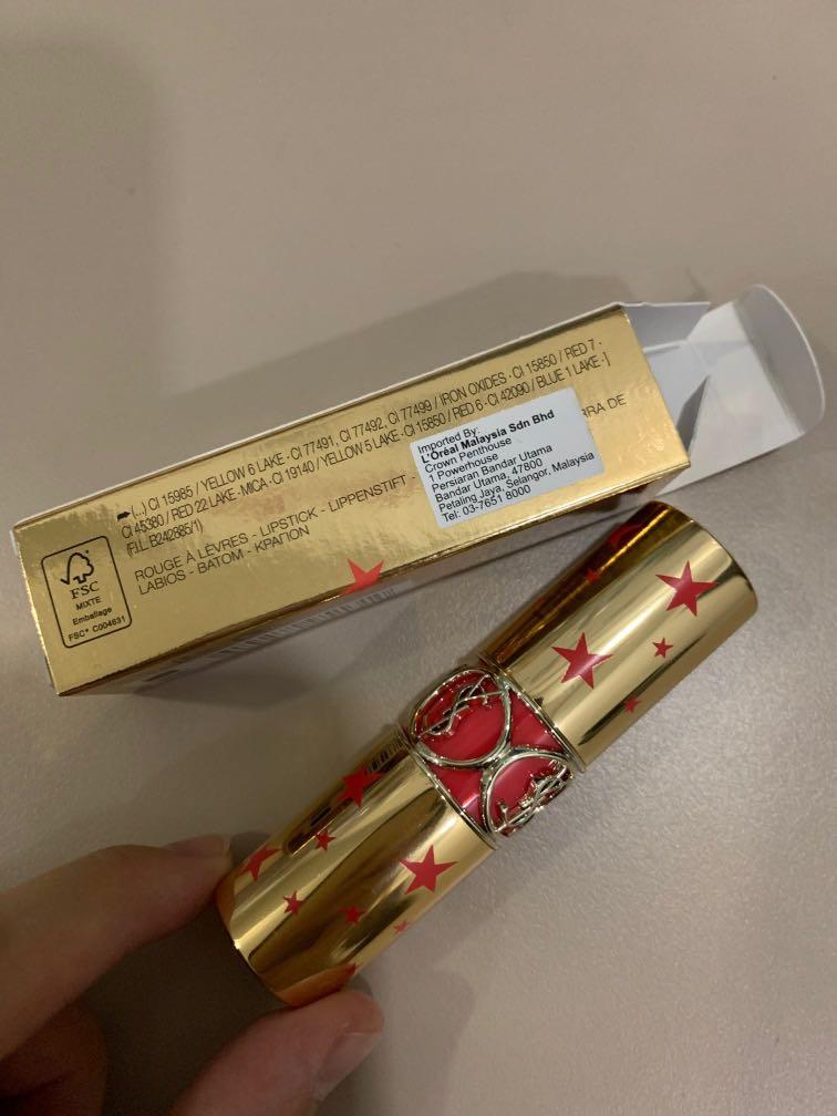 Ysl Lipstick 12 Corail Dolman Rouge Volupte Shine, Beauty & Personal Care,  Face, Makeup On Carousell