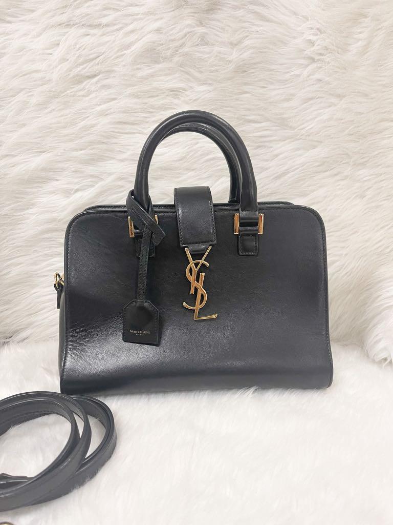 Yves Saint Laurent Black Smooth Calfskin Leather Baby Monogram