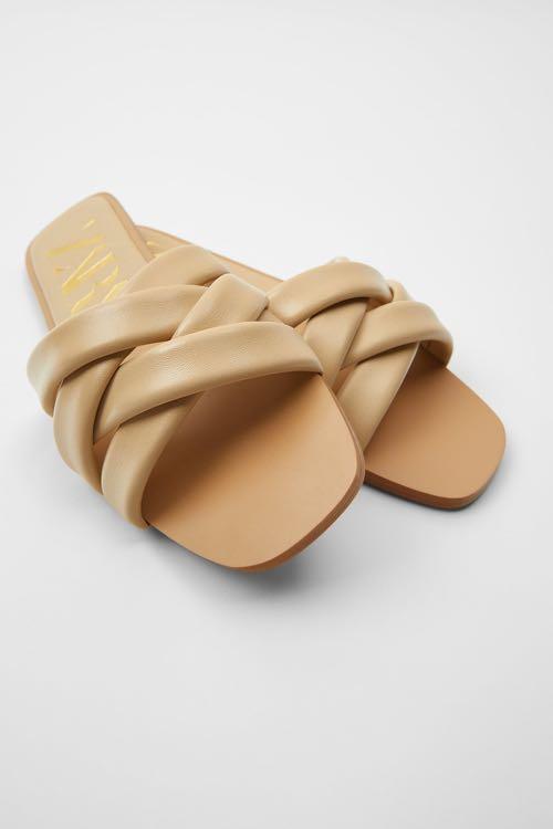 Zara beige sandals best sale