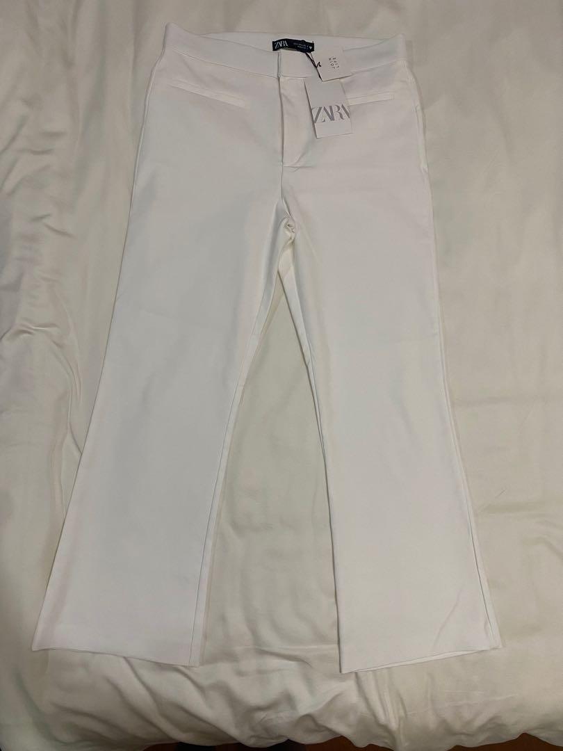 MINI FLARE TROUSERS - Oyster White