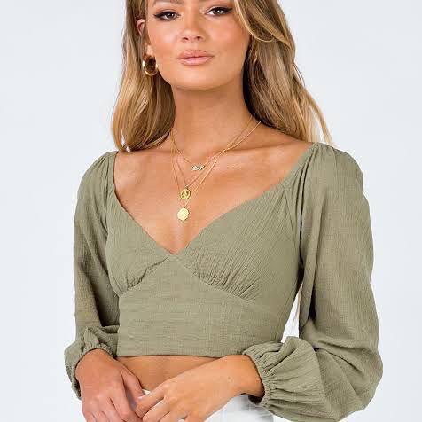 ✦ PRINCESS POLLY ARMY GREEN REIGN PUFF 