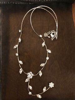 💎 vintage sparkly flower drop necklace (+ free earrings)