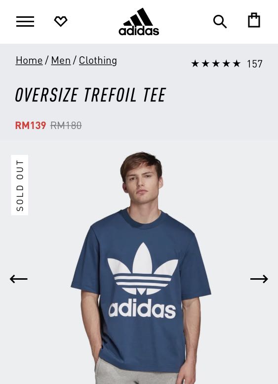 Adidas oversize hotsell trefoil