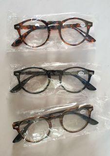 AMILLET - Round Retro Reading Glasses For Women/Man +2.00 (Set of 3)