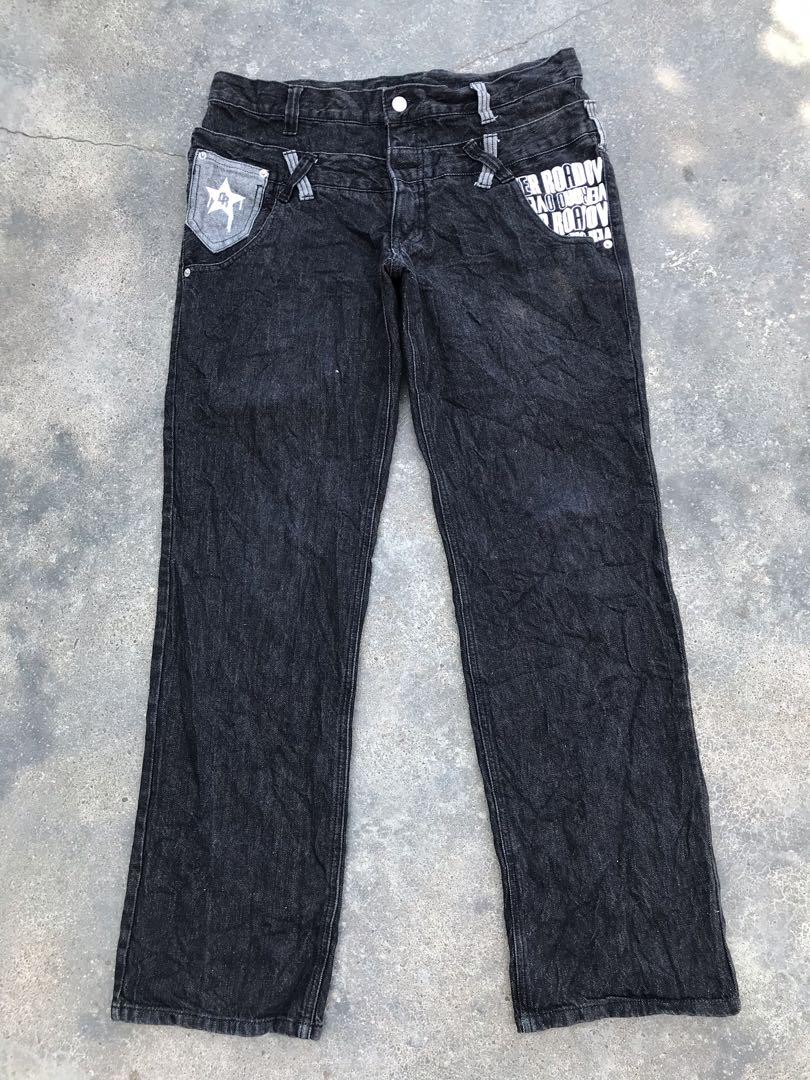 AMORE PURO Japan Double Waisted Jeans Big Logo Super Black Waist