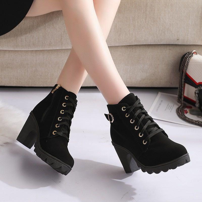 Ankle Heel Boots Doc Martens Replica Women s Fashion Footwear Boots on Carousell