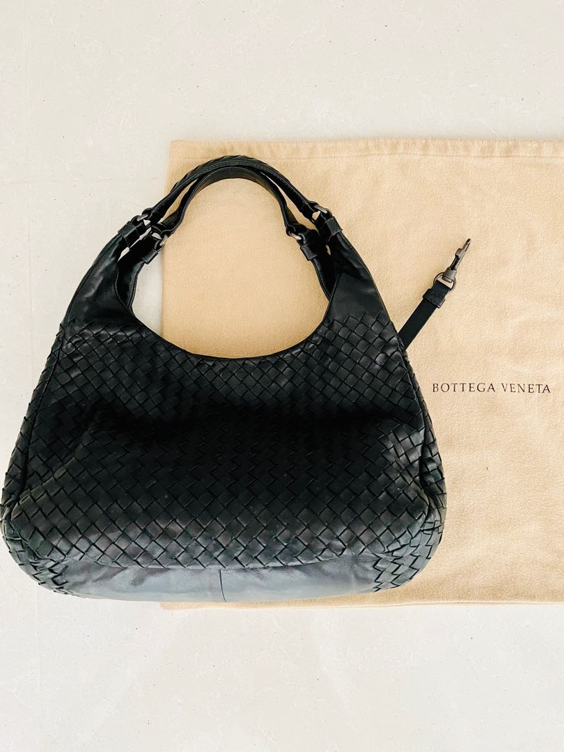 Bottega Veneta Campana Intrecciato Leather Hobo Bag