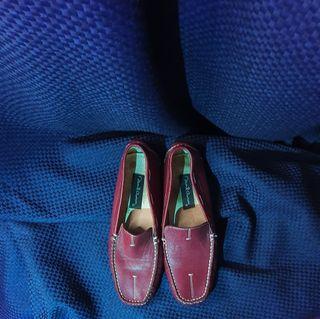 Authentic David Aaron Red Loafers Slip-on Shoes