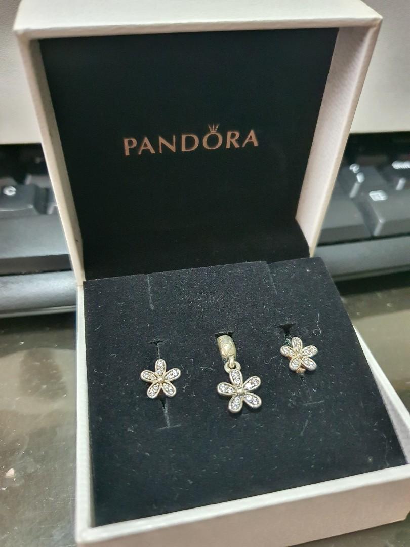 Authentic Pandora Sparkling Daisy Flower Set Women s Fashion
