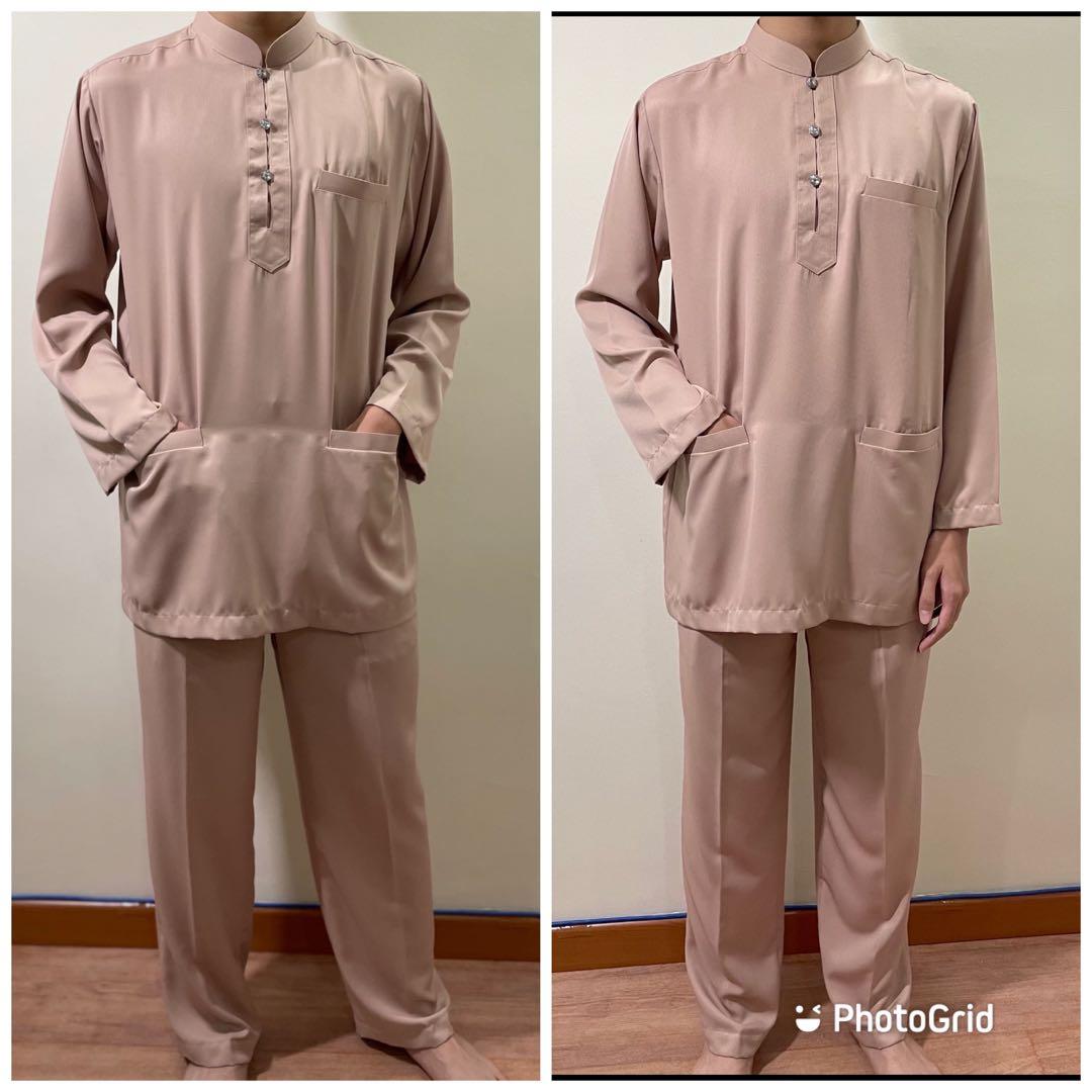 Baju Kurung Teluk Belangah Cekak Musang Men S Fashion Muslim Wear Baju Melayu On Carousell