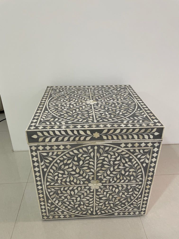 Large Bone Inlay Storage Box Bone inlay Storage Box with hinges, Furniture & Home Living, Home Decor ...