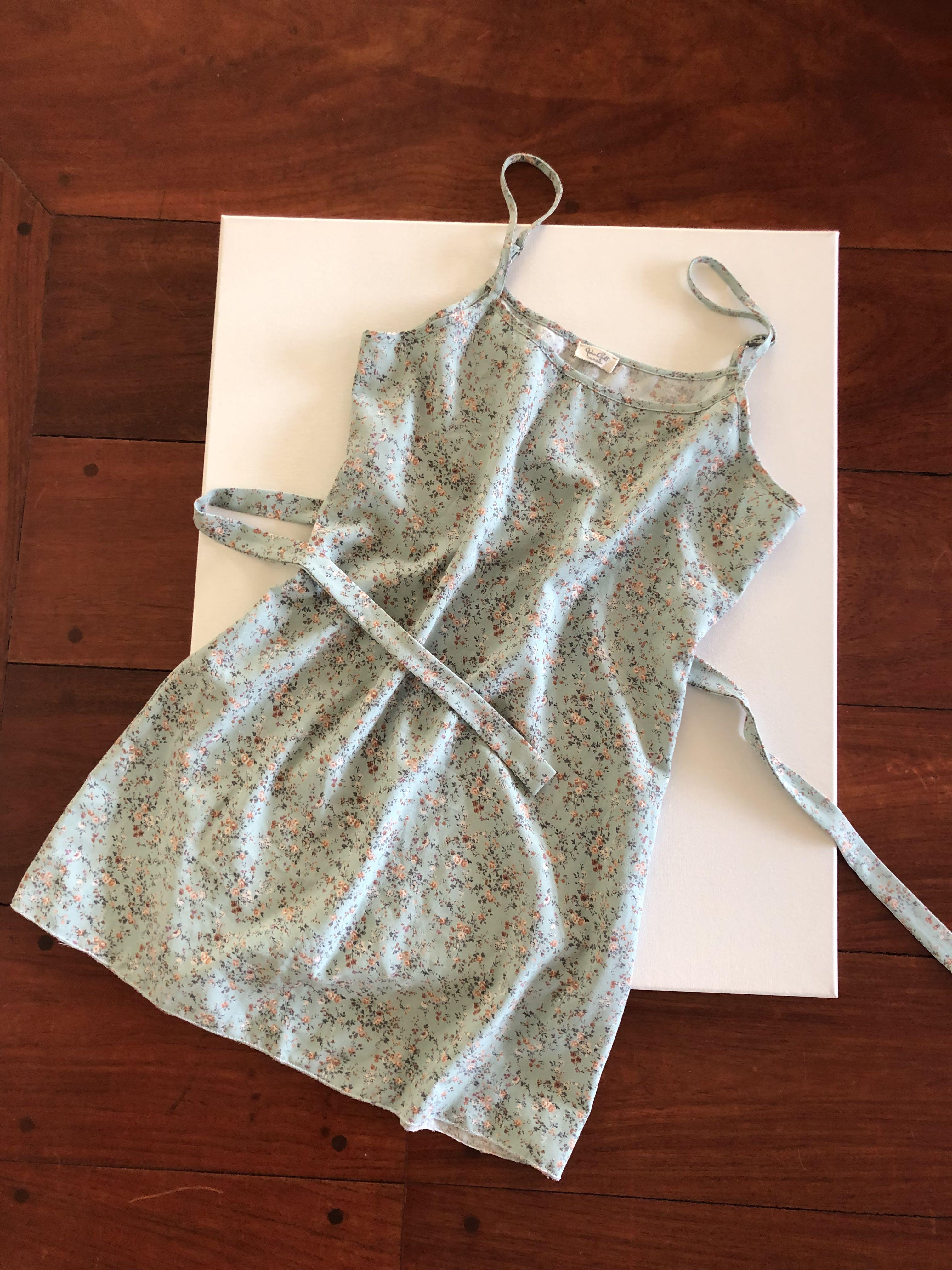 Brandy Melville green Arianna floral mini dress This - Depop