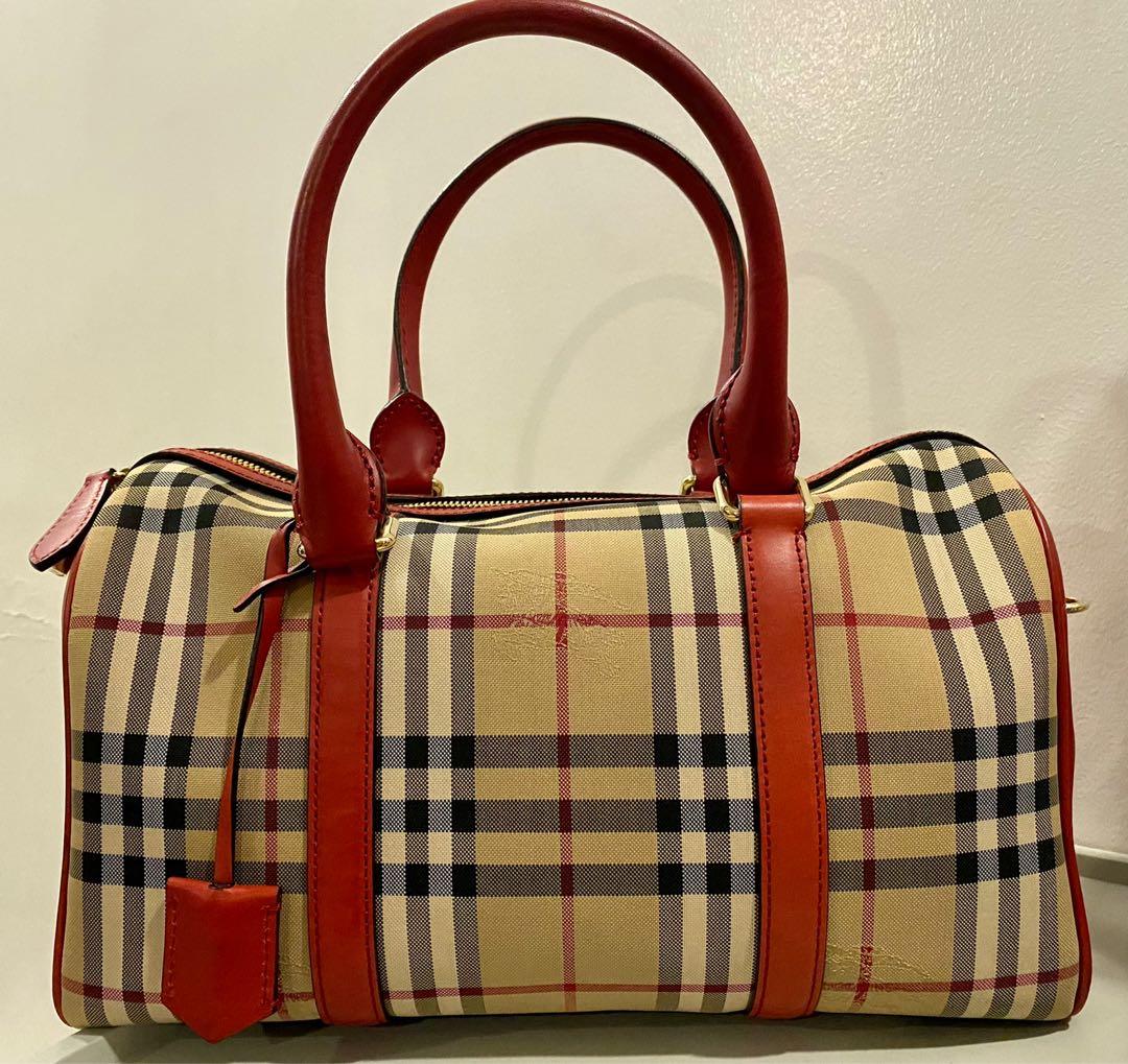 Original Burberry boston bag, Luxury, Bags & Wallets on Carousell