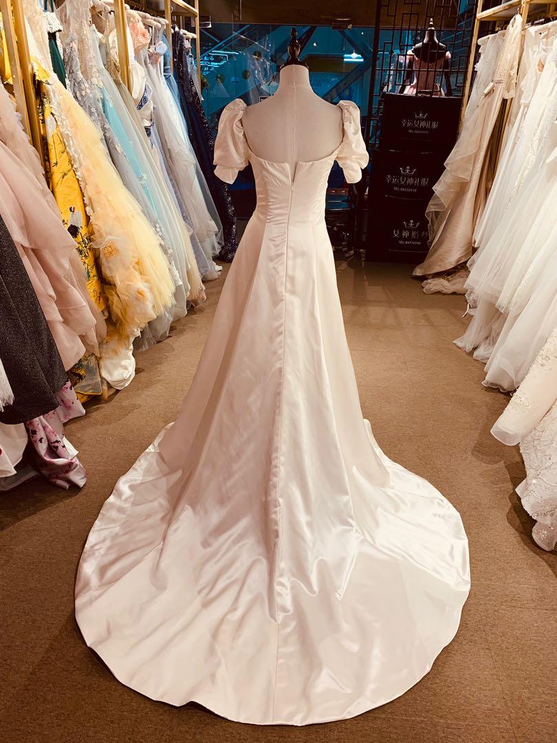 For Sale 500 Champagne Satin Wedding Gown
