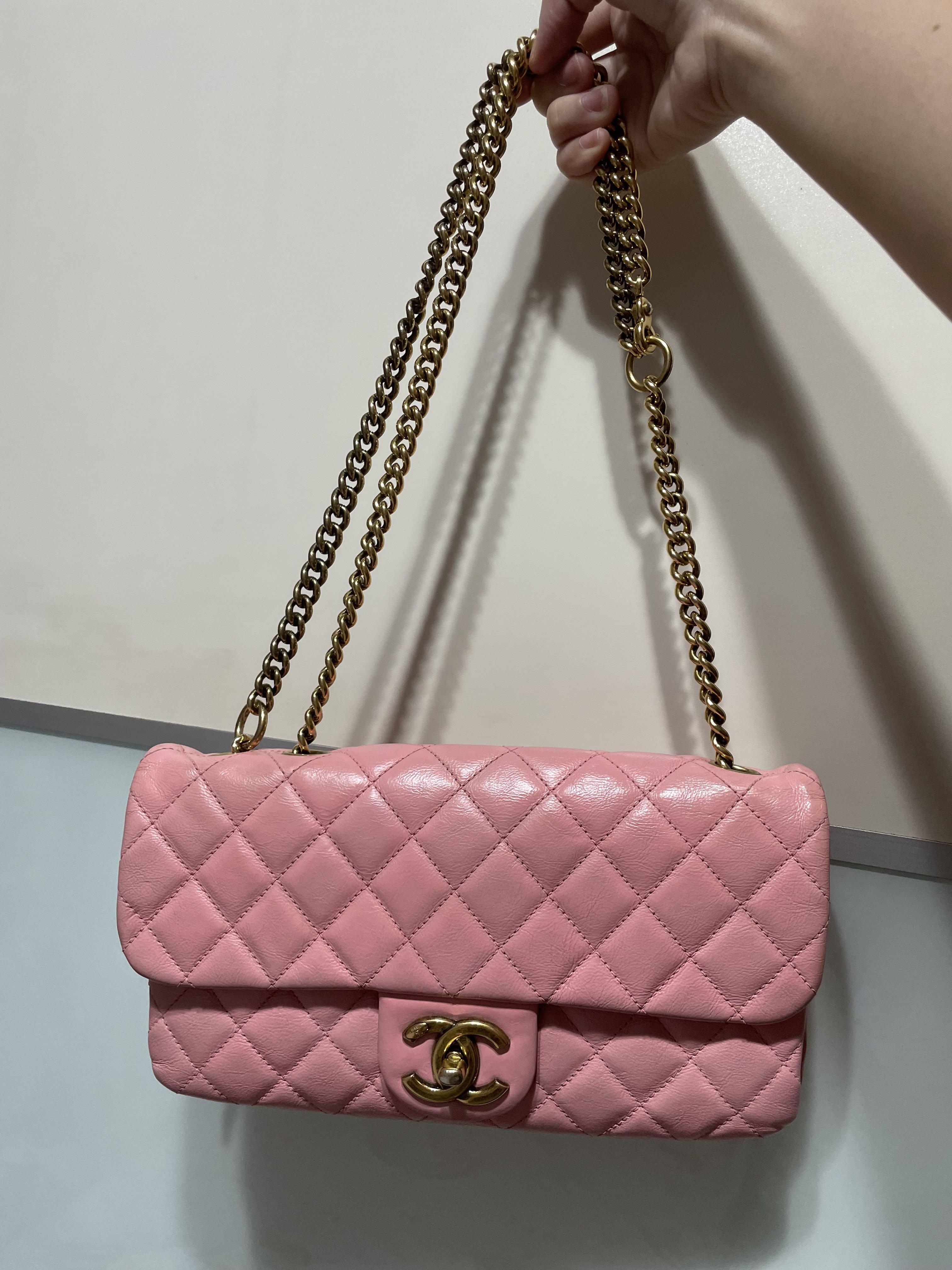 On hold] Chanel pink seasonal flap bag, Luxury, Bags & Wallets on Carousell