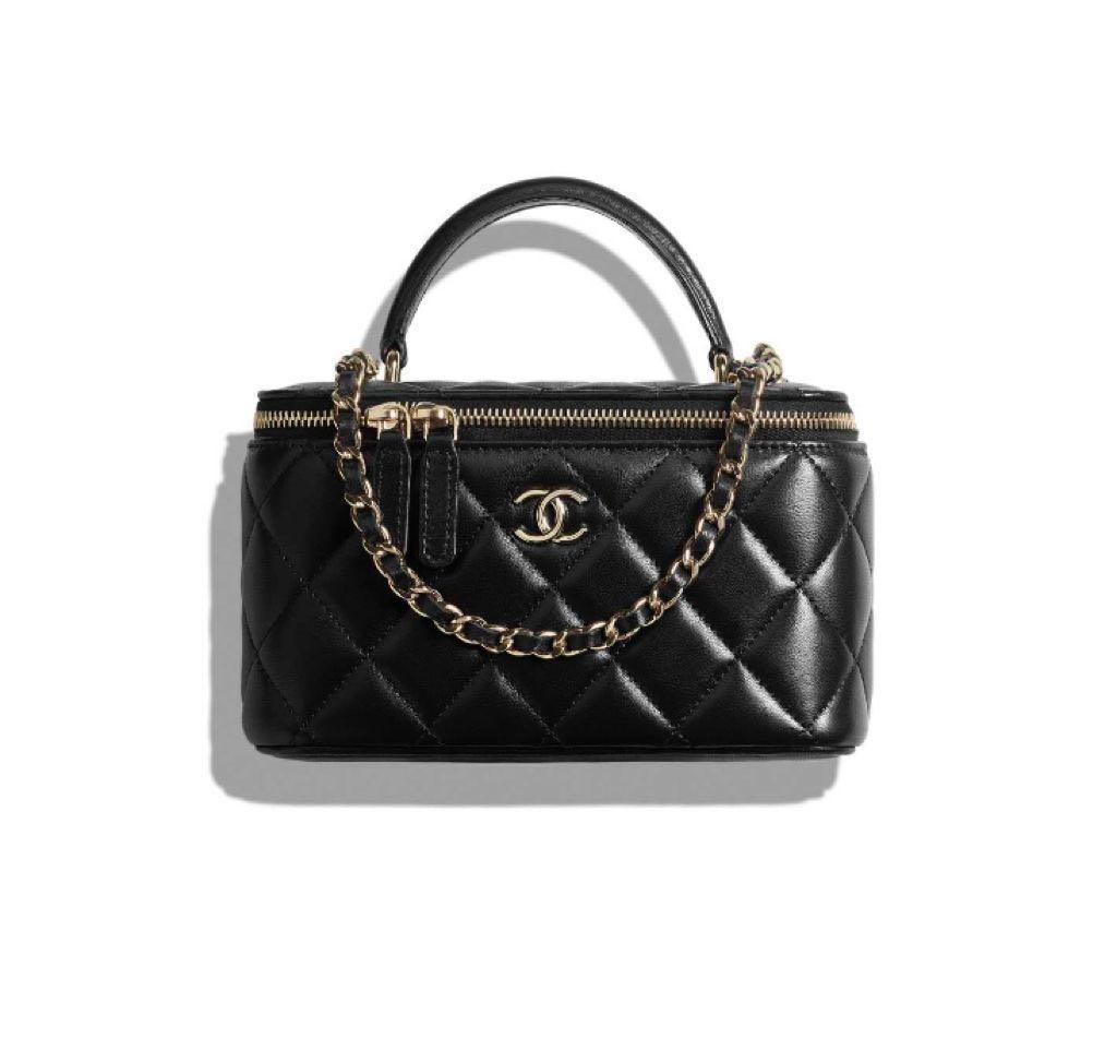 Chanel Vanity Black Lambskin Bag, Women's Fashion, Bags & Wallets, Cross-body  Bags on Carousell