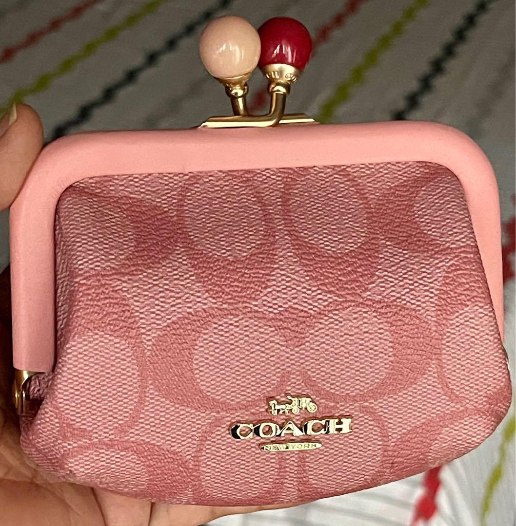 COACH Kisslock Coin Purse in Pink