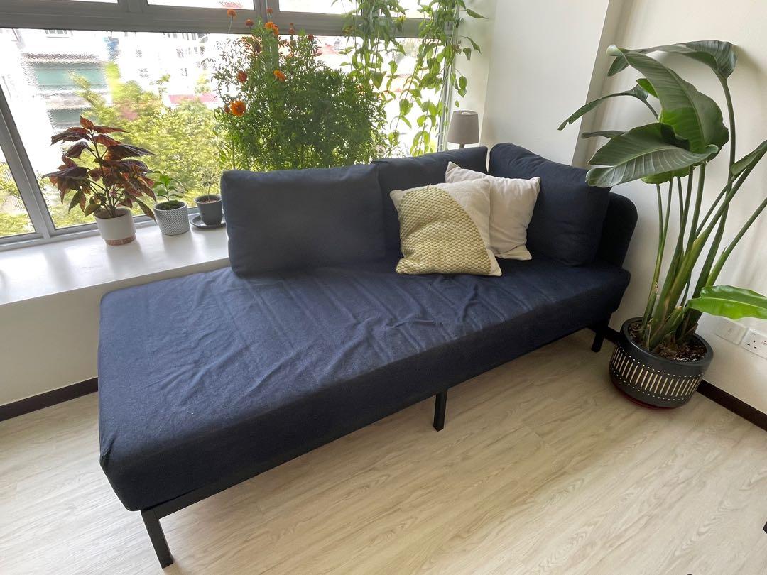Denim Chaise Lounge Chair