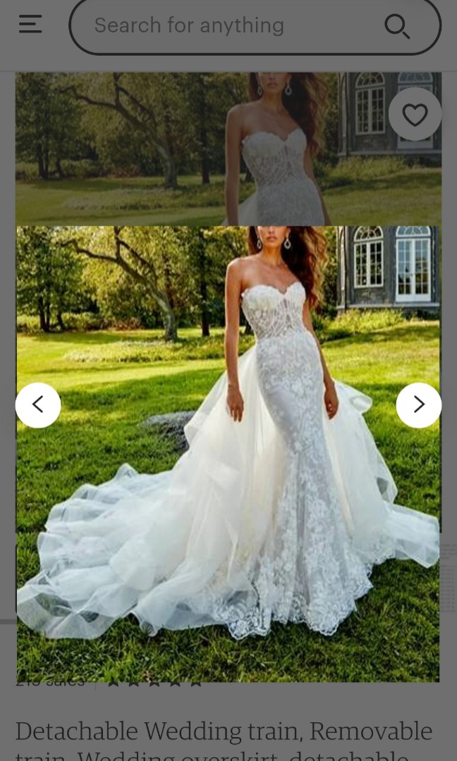 detachable lace train