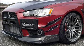 Evo x bumper canard carbon fiber
